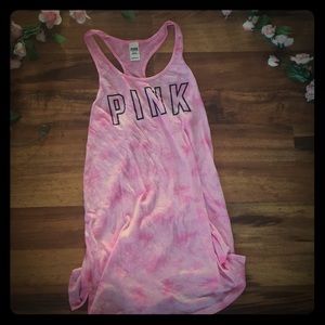 Pink tank top nightgown dress